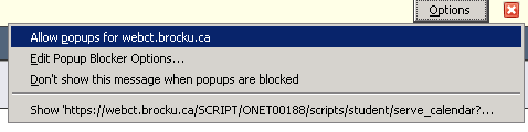Unblock a pop-up window that has been blocked by Firefox