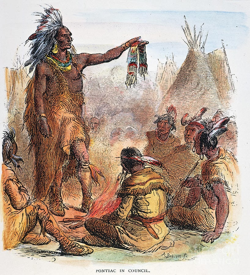 An illustration of Ponteac. Pontiac’s Rebellion.1763.Thinglink, https://www.thinglink.com/scene/703787362445950977. Accessed 14 June 2020.